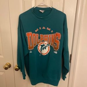 Miami dolphins vintage riddell crewneck size XL
